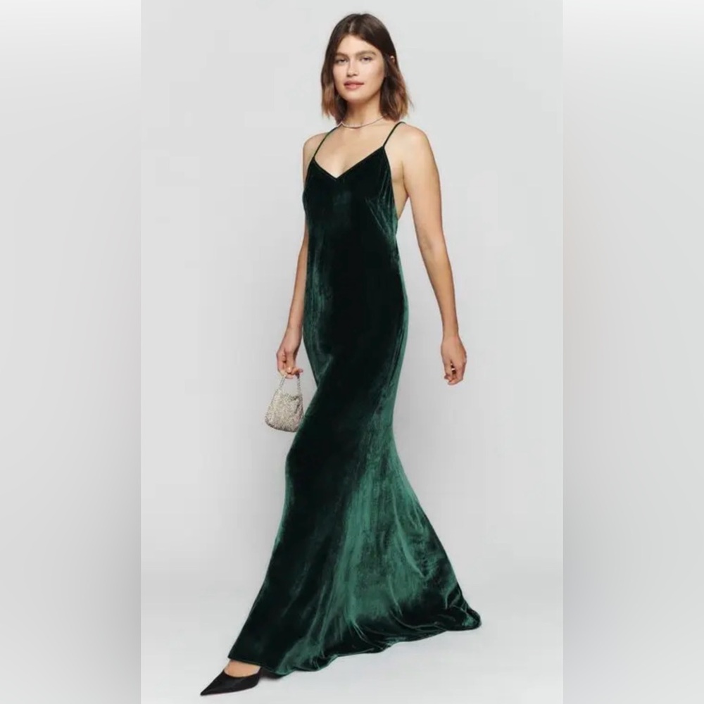 Reformation Rimini Velvet Maxi Dress